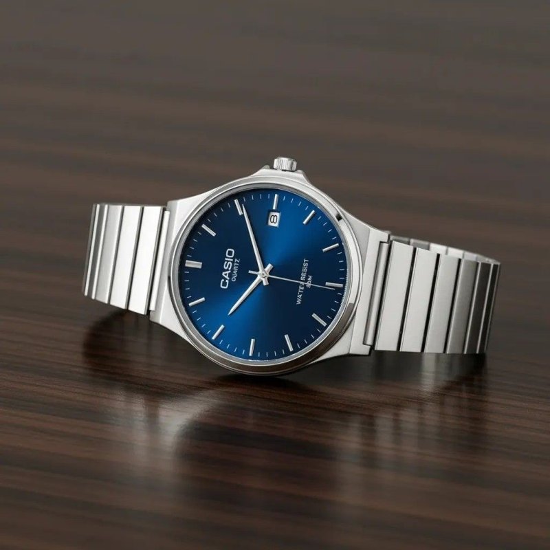 Relógio Casio A180 Vintage Redondo Premium Edição Prata Azul Prateado Azul