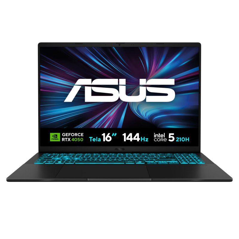 Notebook ASUS V16 RTX 4050 Intel Core 5 210H 8Gb Ram 512Gb SSD Linux KeepOs Tela 16" IPS