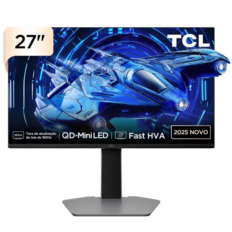 Monitor Gamer TCL 27" QLED Mini LED QHD 180Hz