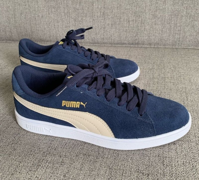 Tênis Smash V2 Puma Azul E Dourado 39 Br