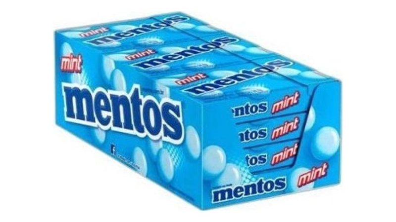 Drops Mentos Mint Van Melle Com 12 Unidades De 24,1g
