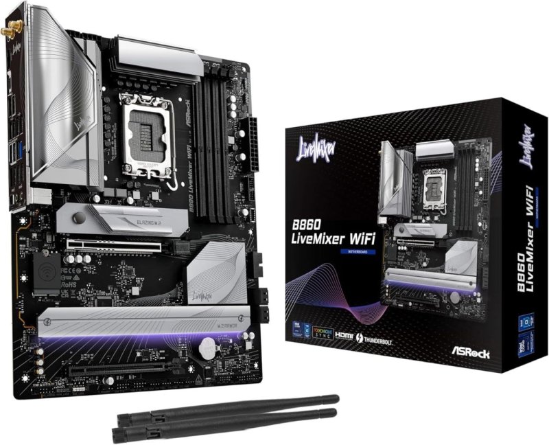 ASRock B860 Live Mixer WiFi 6E LGA1851 DDR5 ATX