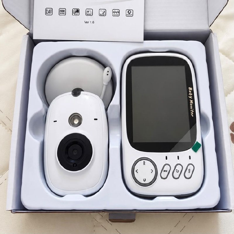 Baba Eletrônica Baby Monitor Vb603 Visão Noturna Dual Audio Cor Branco