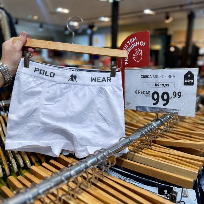 Kit com 6 Cueca Polo Wear Boxer Microfibra