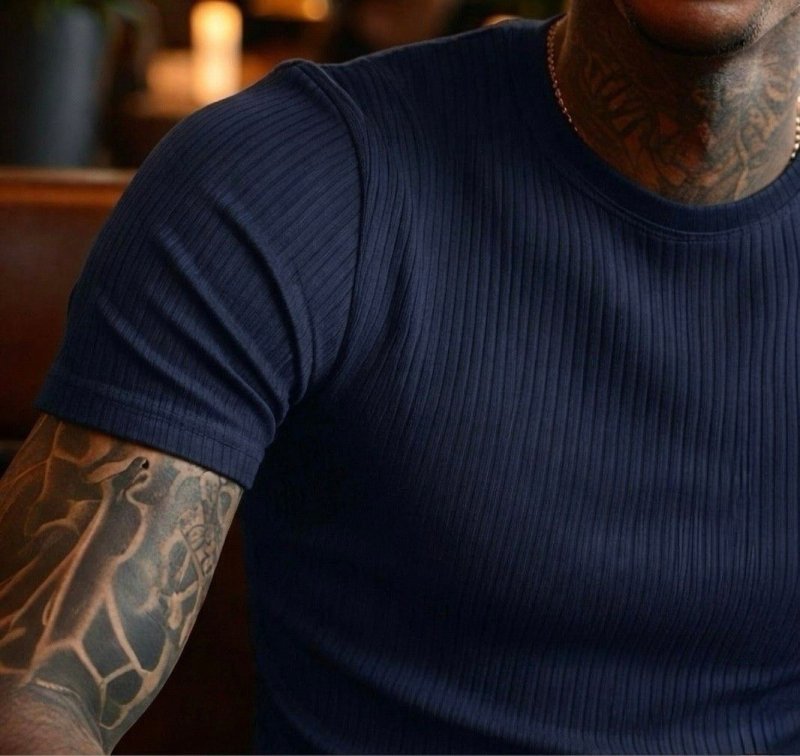 Camiseta Americana Canelada Ribana Algodão Justa Premium + Frete Grátis