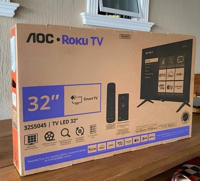 Smart TV 32" AOC Roku com Frete Grátis