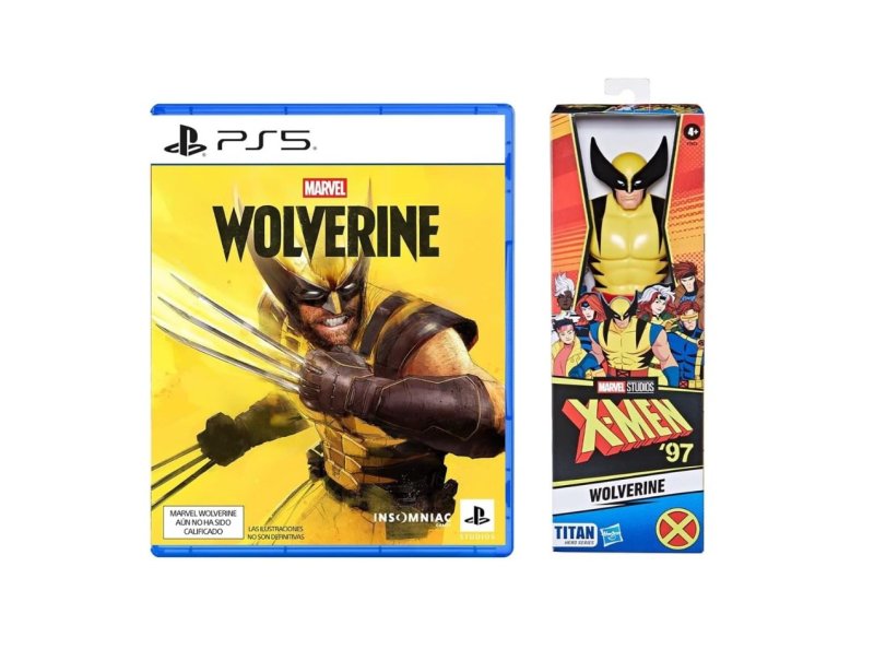 Kit Marvel's Wolverine PlayStation 5 + Boneco Wolverine Marvel Titan Heroes X-Men