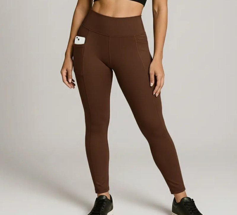 Calça Legging Feminina Fitness Grossa Cintura Alta Com Bolso