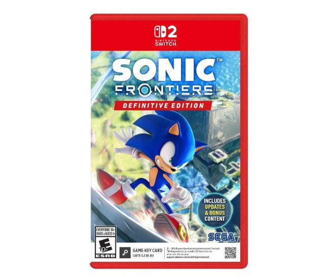 Jogo Sonic Frontiers Definitive Edition, Mídia Física, Switch 2