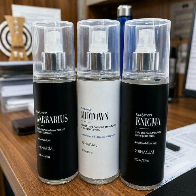 Kit Body Splash Barbarius + Enigma + Midtown 200ml + Frete Grátis