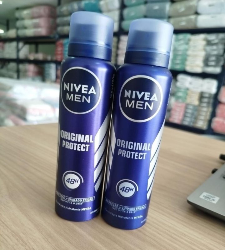 NIVEA MEN Kit Desodorante Antitranspirante Aerossol Original Protect 48h 150ml (2 unidades)