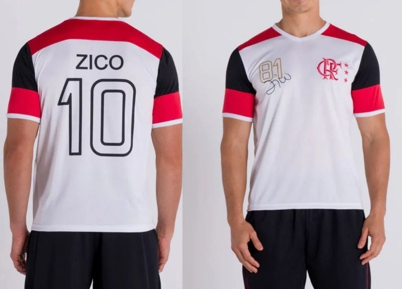 Camisa Flamengo Zico Retrô nº10 Masculina, P