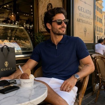 Polo Aramis Shirt Ottoman Azul Marinho