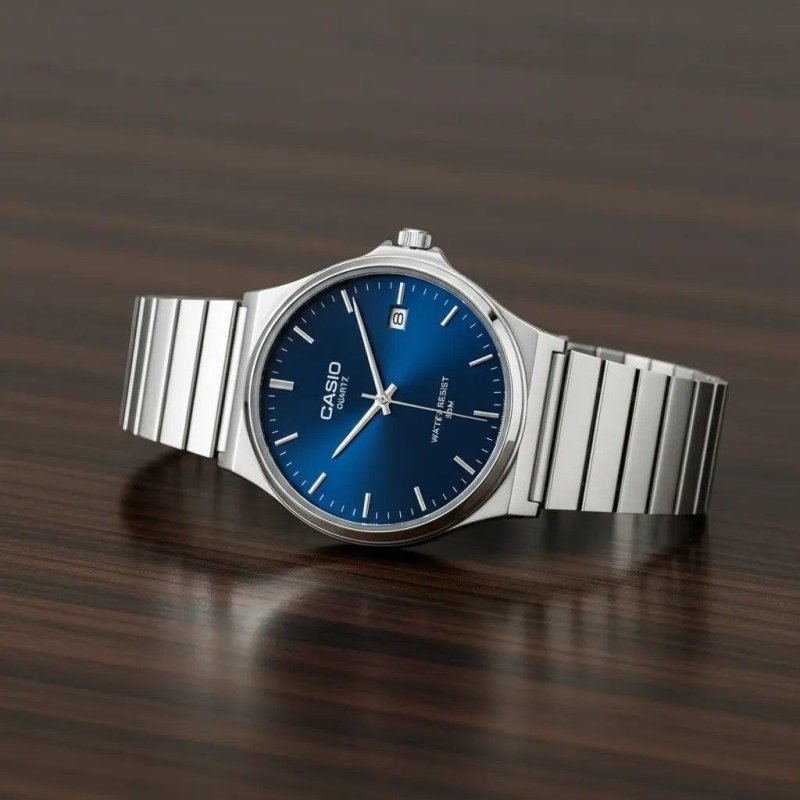 Relógio Casio A180 Vintage Redondo Premium Edição Prata Azul Prateado Azul