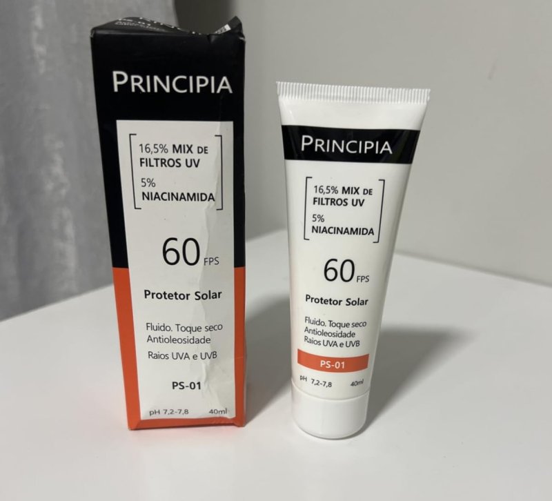 Protetor Solar Facial 16,5% Mix de Filtros UV + 5% Niacinamida FPS 60 PS-01 com 40ml
