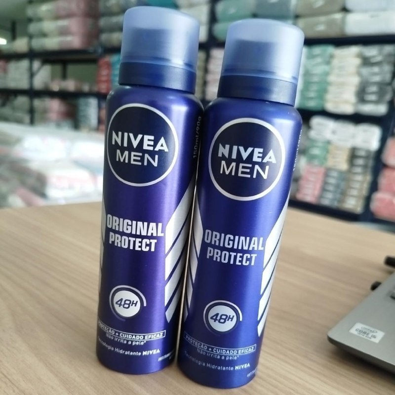 NIVEA MEN Kit Desodorante Antitranspirante Aerossol Original Protect 48h 150ml (2 unidades)