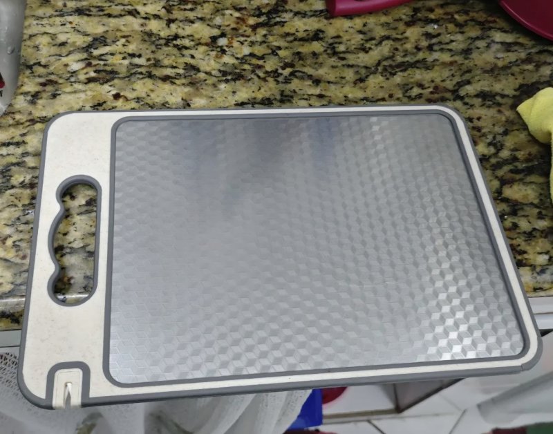 Tabua De Corte Dupla Face Inox E Pp Livre De Bpa Com Afiador