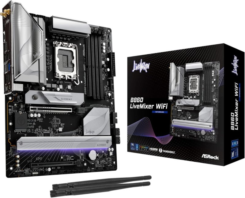 ASRock B860 Live Mixer WiFi 6E LGA1851 DDR5 ATX