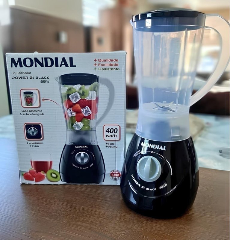 Liquidificador Mondial 1,5l Easy Power 550w L-550-b Cor Preto 127v