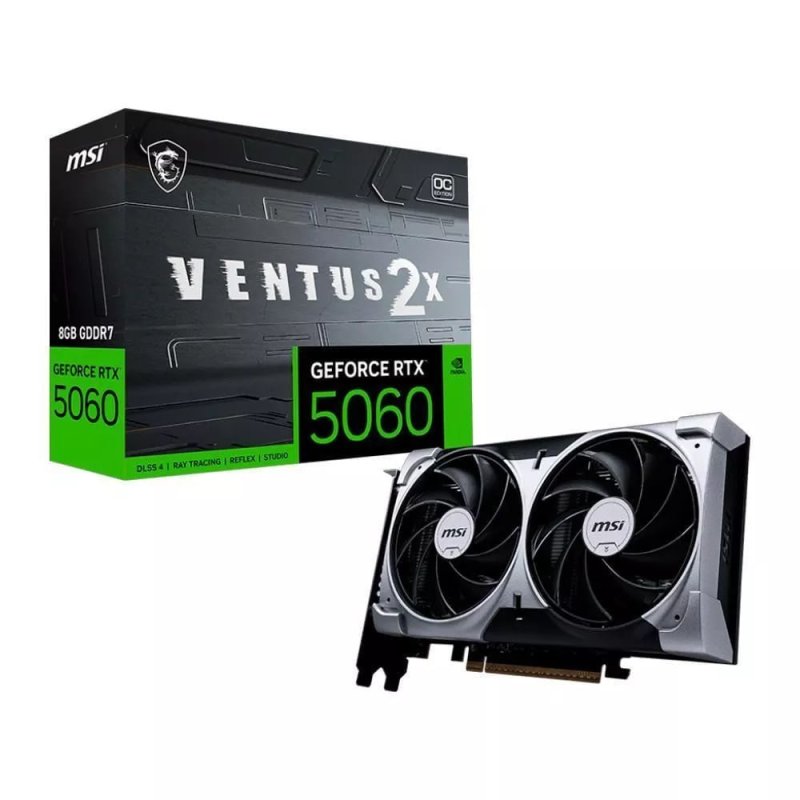 Placa de Vídeo Nvidia Geforce MSI RTX5060 8GB Ventus 2x OC