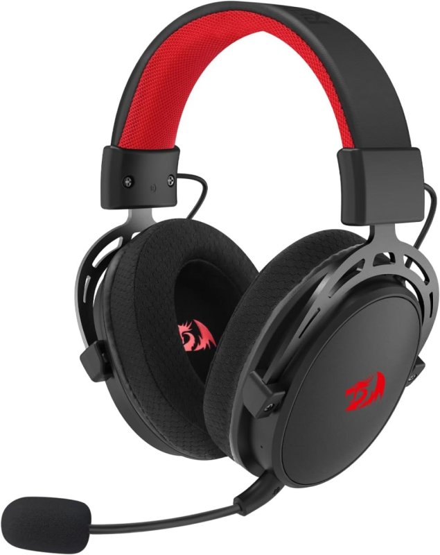 Headset Gamer Redragon Cragblade Pro Preto Sem Fio Bluetooth, USB 2.4GHz USB