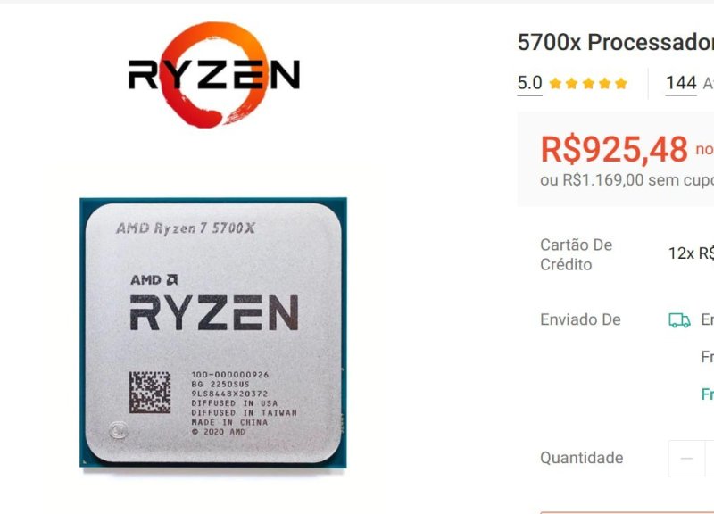 Processador Ryzen 5700X
