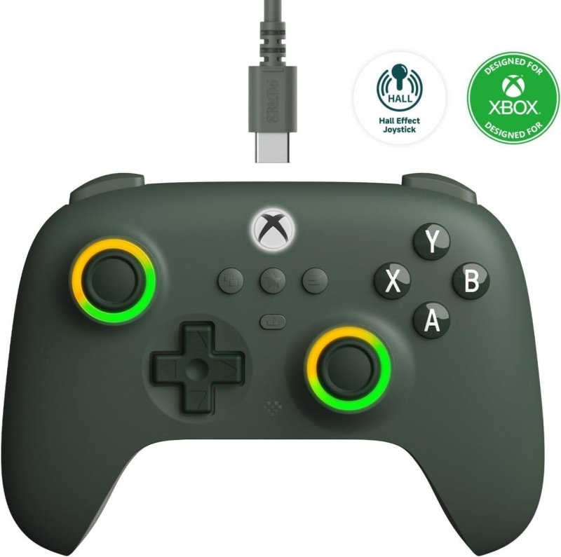 8Bitdo Ultimate C Wired Controller for Xbox com Joysticks e Gatilhos de Efeito Hall