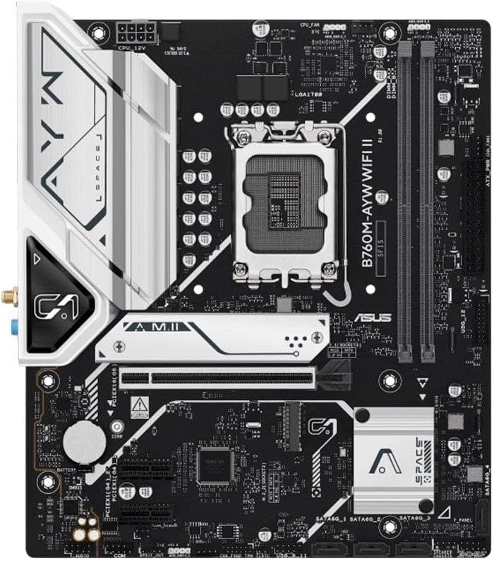 Placa Mãe Asus B760m-ayw Wifi Ii, Intel Lga 1700, Matx, Ddr5, Wi-fi 6