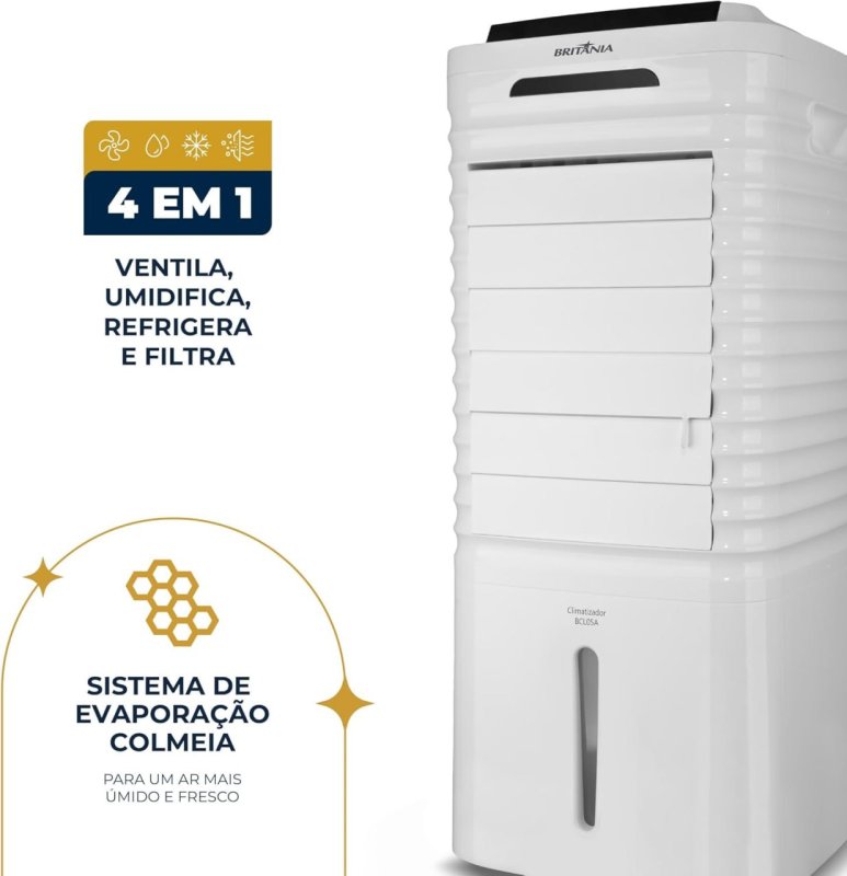 Britânia Climatizador 4 em 1 - 26h Autonomia BCL05A 127V