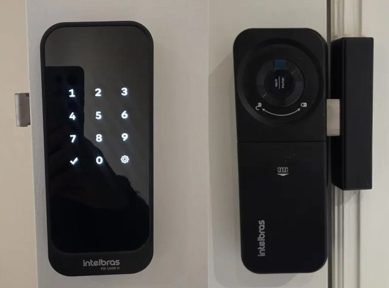 Fechadura Digital De Sobrepor Fd 1000 D Preta Intelbras Preto