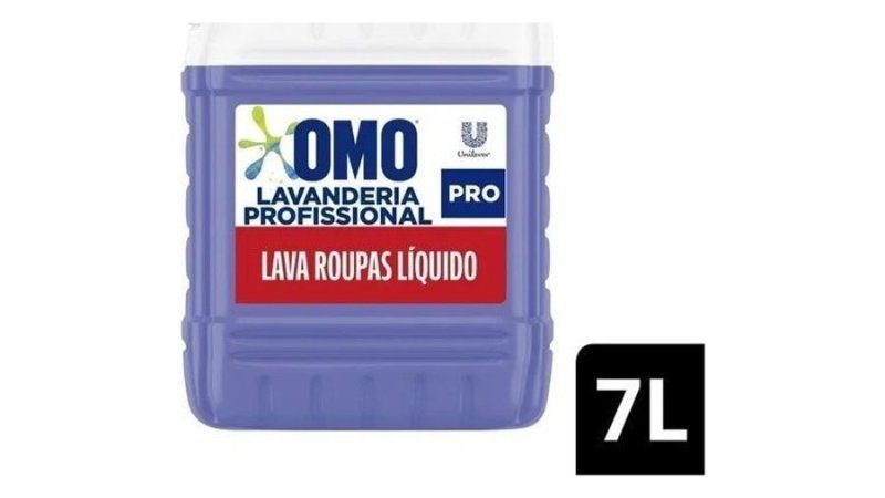 Lava Roupas Líquido Omo Lavanderia Profissional Lavagem 7 L