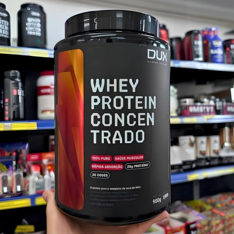 Whey Protein Concentrado 900g Chocolate Branco Dux Nutrition