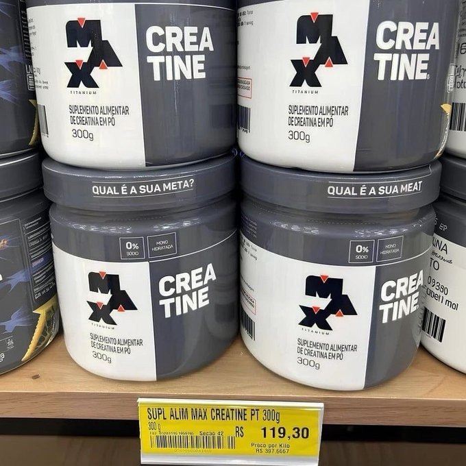 Creatina Max Titanium Monohidratada 300g + Frete Grátis