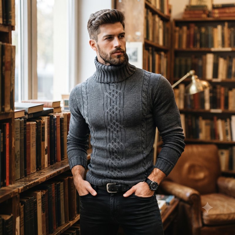 Cacharrel Casaco Blusa Tricot Lã Masculina Mp818