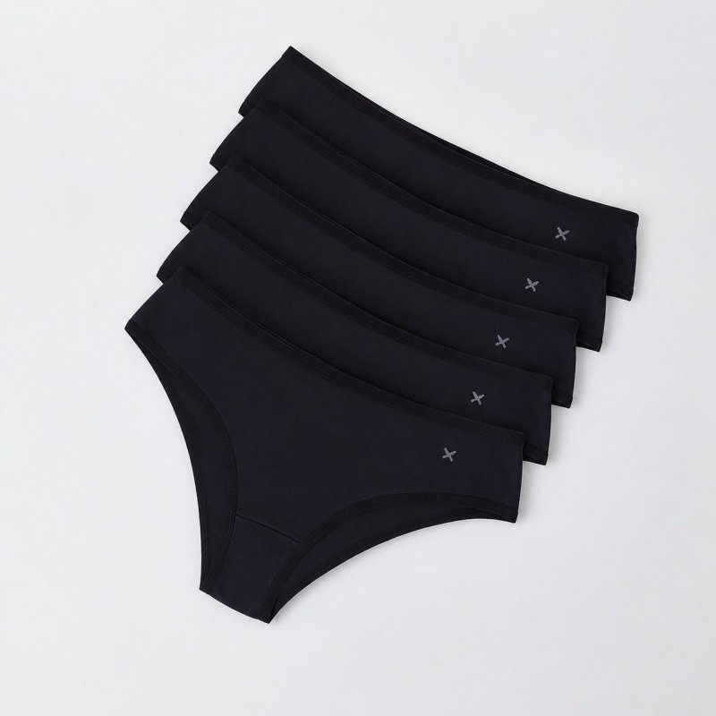 Kit Com 5 Calcinhas Básicas Em Algodão Com Elastano Hering + Frete Grátis