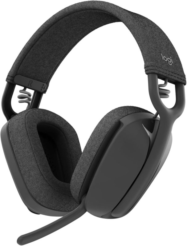 Headset Sem Fio Logitech Zone Vibe 100 Com Microfone Flip-to-Mute Com Cancelamento de Ruído