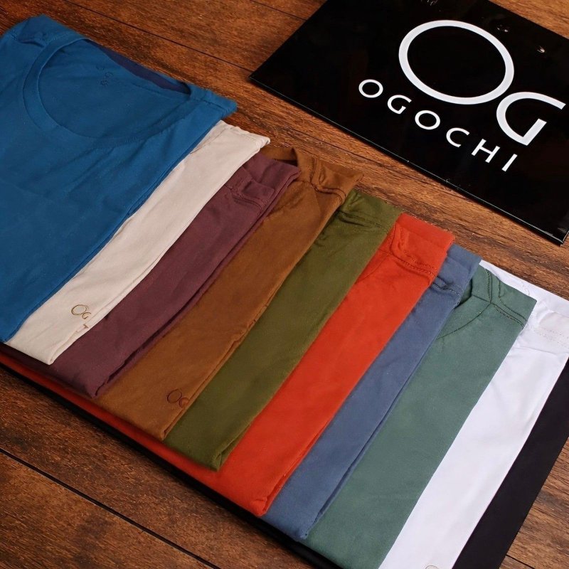 Camiseta Masculina Básica Slim Algodão - Várias Cores Ogochi