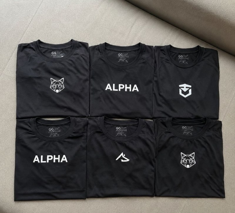 Kit 5 Camisetas Dry All Black Alpha