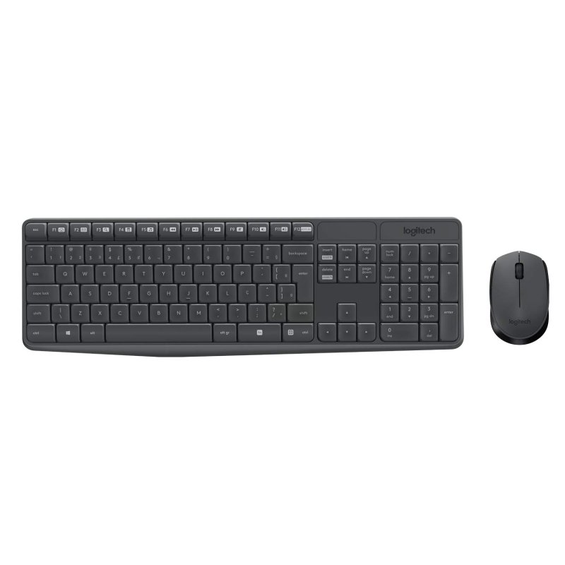 Combo Teclado e Mouse sem fio Logitech MK235 com Conexão USB