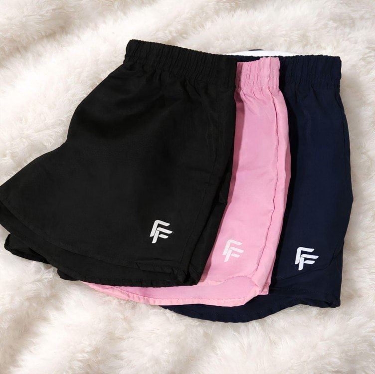 Kit 3 Shorts Tactel Feminino