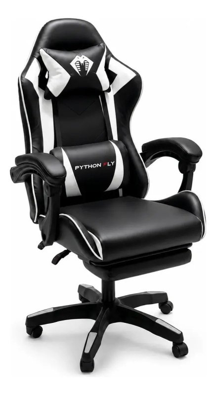 Cadeira Gamer Python Fly GC01 Ergonômica com Apoio para Pés e Encosto Reclinável até 150kg