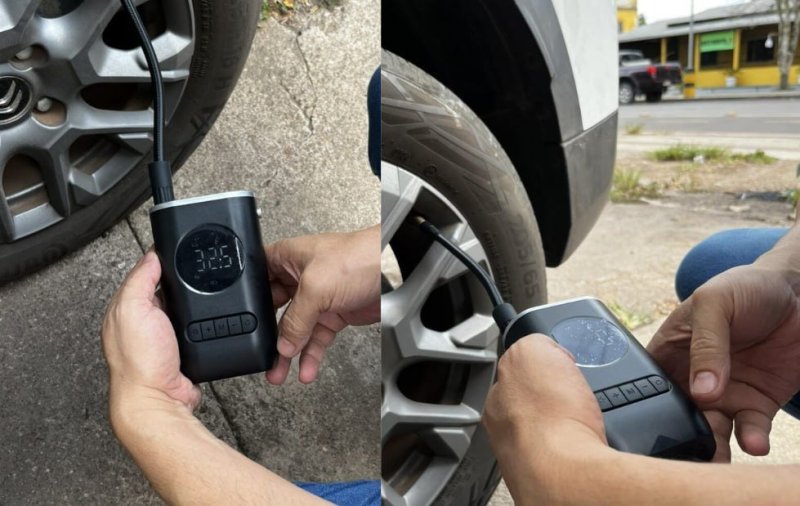 Calibrador De Ar Digital Para Pneu Portátil Compressor Usb