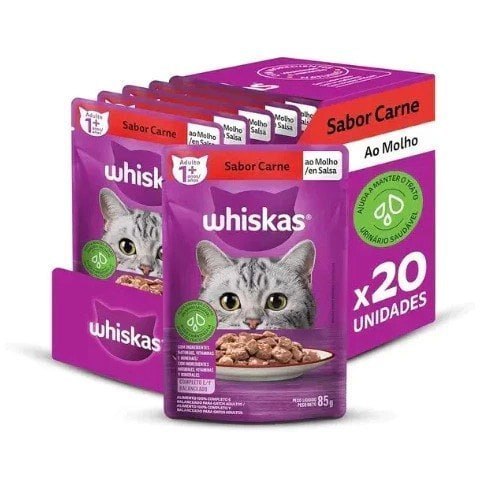 Whiskas Sachê 85g 16 Unid +4 Grátis Leve 20