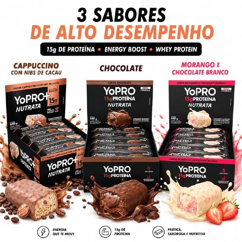 Yopro Bar 55g Display Com 12 Unidades Nutrata