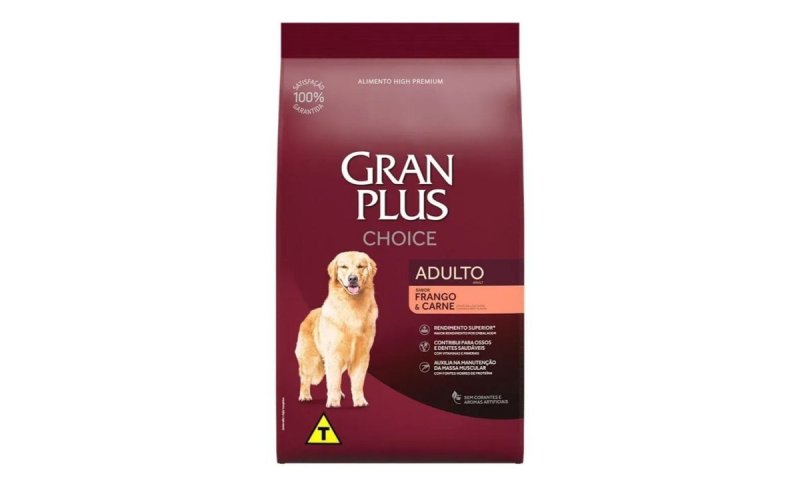 Ração GranPlus Choice Cães Adultos Frango e Carne 15 kg