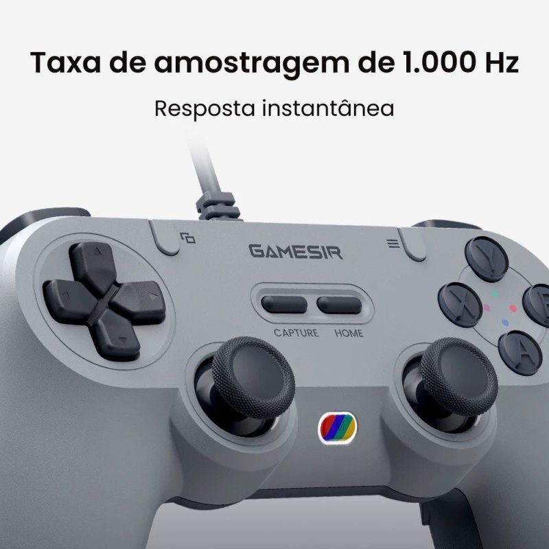 Controle Gamesir Tegenaria T3 Lite Com Fio Para Pc Switch Android Ios Steam Celular Hall Effect Usb
