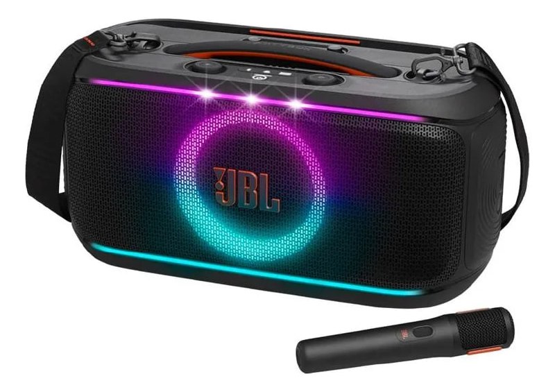 JBL Partybox On The Go 2 - Caixa De Som Portátil - Preta Com Microfone