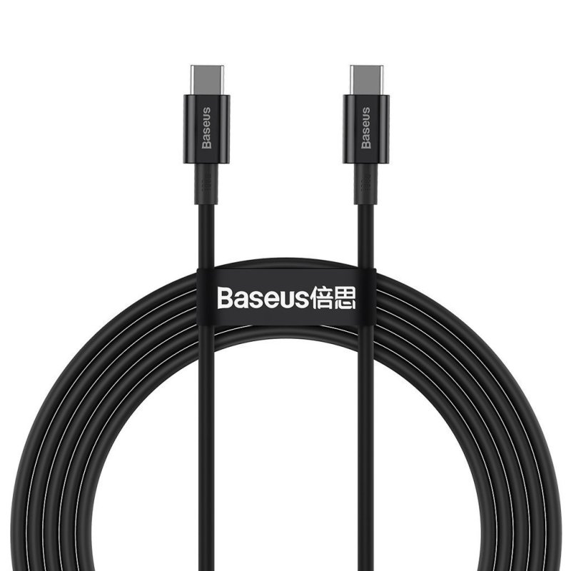 Cabo USBC para USBC Baseus Superior Series 100W 2m para Samsung S24 Android