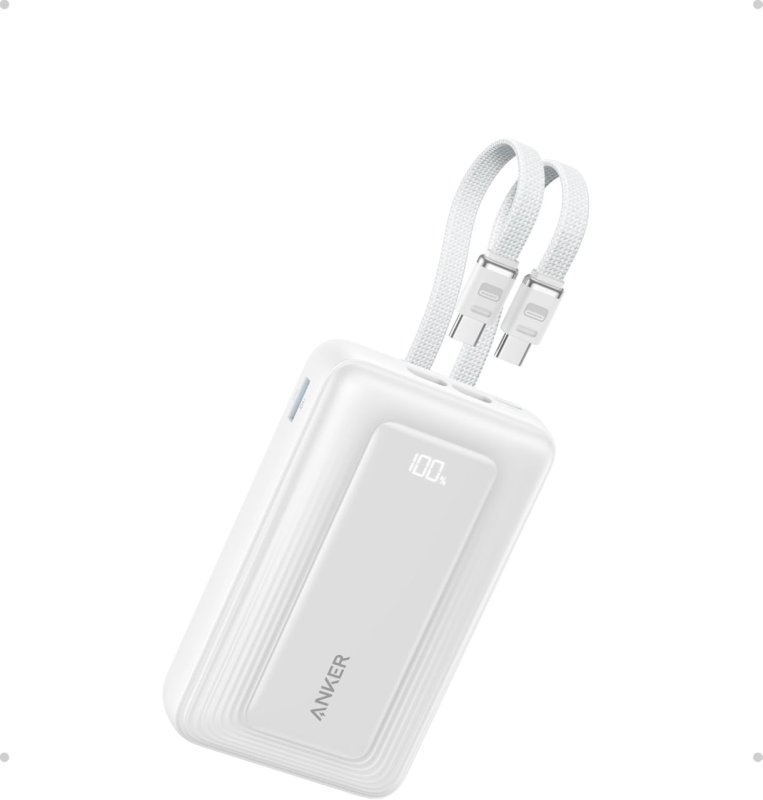 Anker Zolo Power Bank 20.000mAh - Carregamento 45W Turbo - Branco