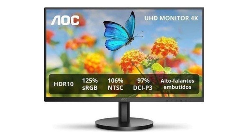 Monitor 27 4K U27B3A/57 HDR10 Alto falantes Integrados Bivolt AOC